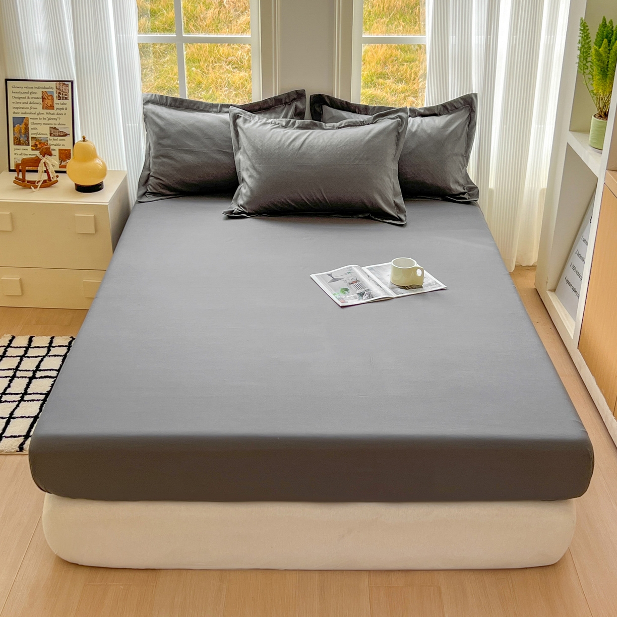 91家纺网 家纺一手货源 找家纺 （总）卡诗兰 2025新款外贸跨境电商亚马逊速卖通单床笠三件套欧美尺寸多多跨境平台TEMU SHEIN