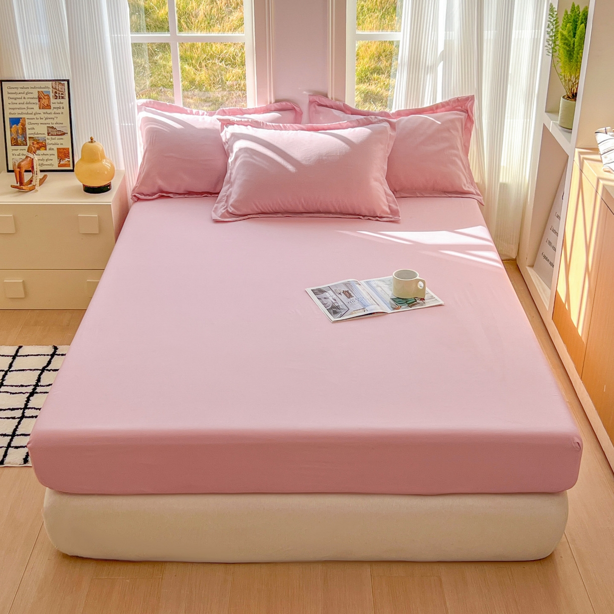 91家纺网 家纺一手货源 找家纺 （总）卡诗兰 2025新款外贸跨境电商亚马逊速卖通单床笠三件套欧美尺寸多多跨境平台TEMU SHEIN