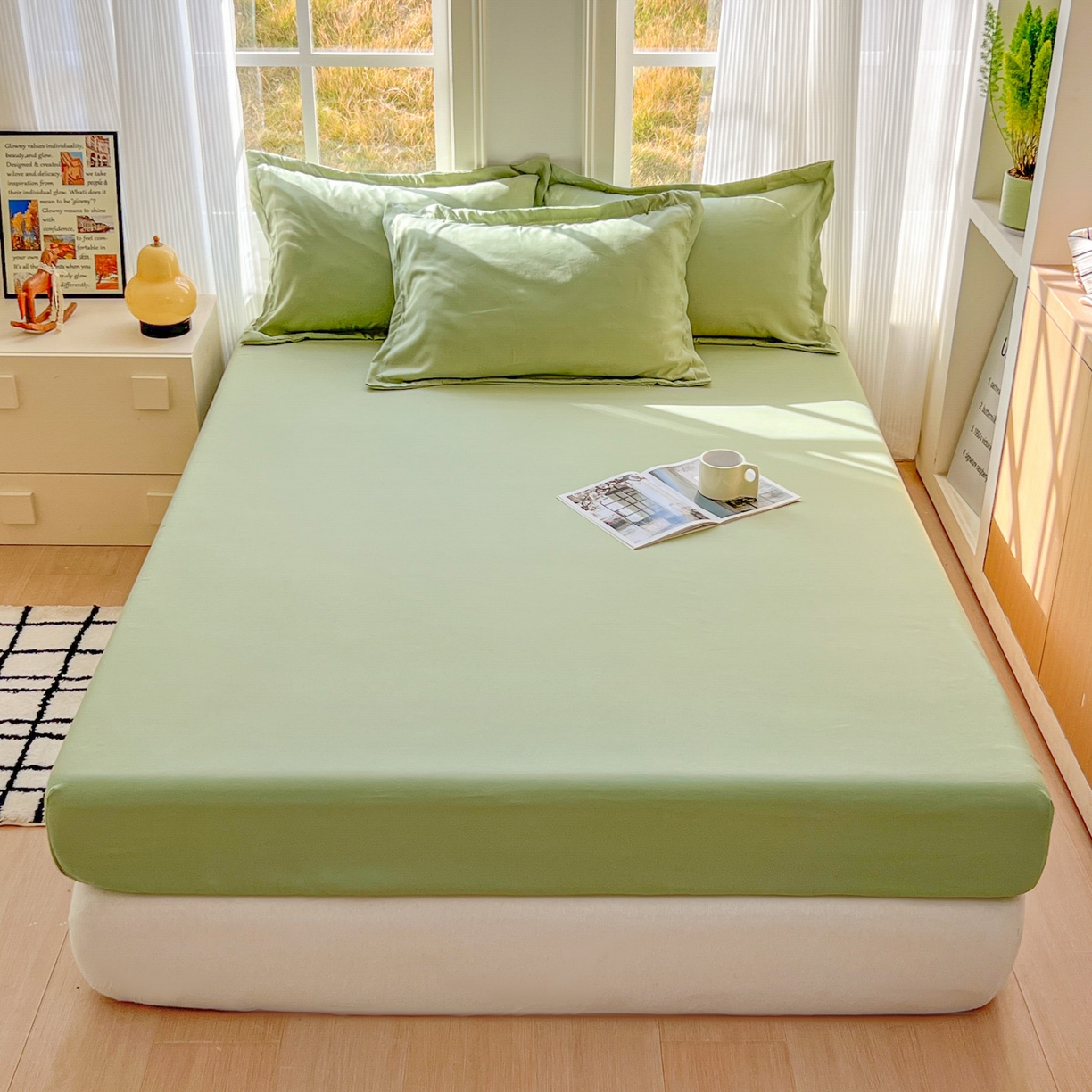 91家纺网 家纺一手货源 找家纺 （总）卡诗兰 2025新款外贸跨境电商亚马逊速卖通单床笠三件套欧美尺寸多多跨境平台TEMU SHEIN