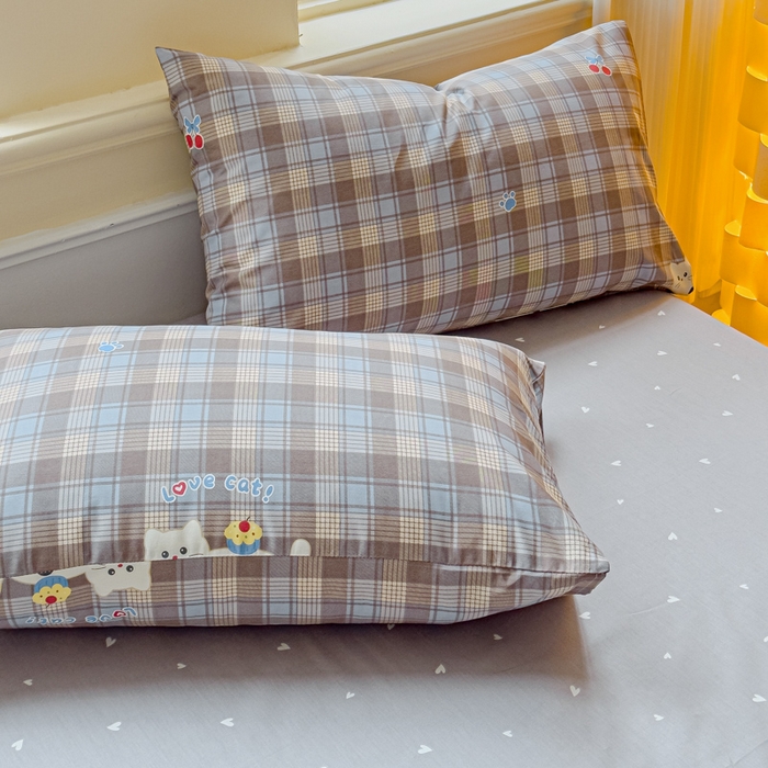 91家纺网 家纺一手货源 找家纺 感遇家纺 2026新款全棉纯棉印花13372四件套 酷猫