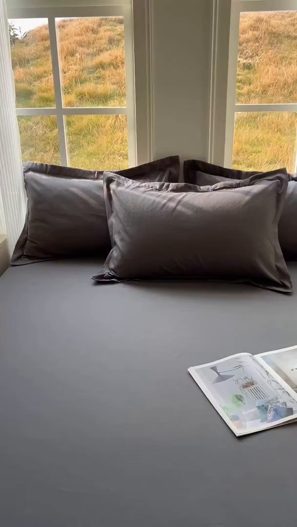 91家纺网 家纺一手货源 找家纺 卡诗兰 2025新款外贸跨境电商亚马逊速卖通单床笠三件套欧美尺寸多多跨境平台TEMU SHEIN 深灰