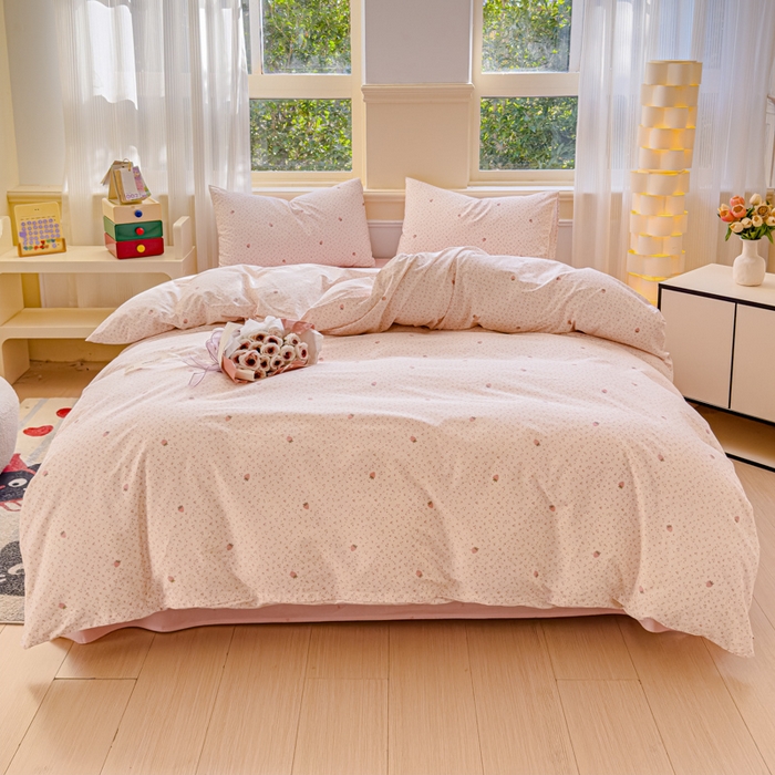 91家纺网 家纺一手货源 找家纺 感遇家纺 2026新款全棉纯棉印花13372四件套 梨涡