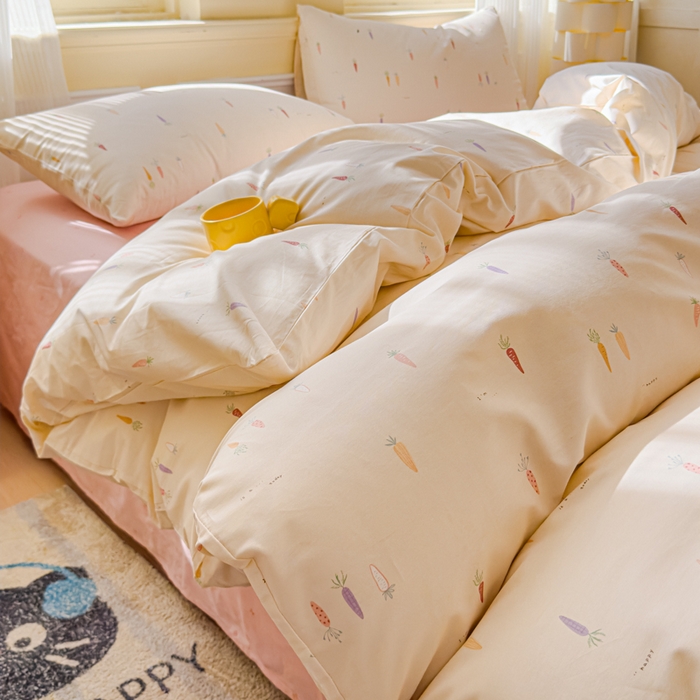 感遇家纺 2026新款全棉纯棉印花13372四件套 萝卜好吃