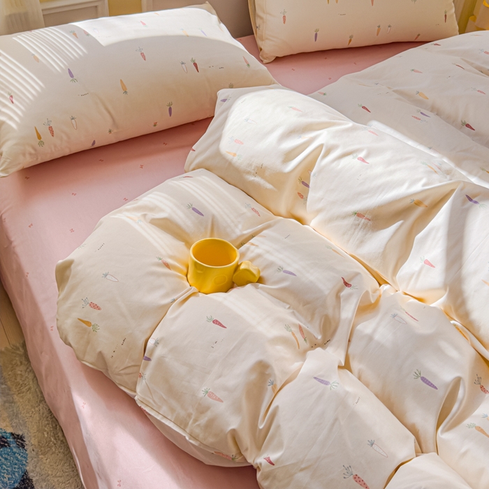 91家纺网 家纺一手货源 找家纺 感遇家纺 2026新款全棉纯棉印花13372四件套 萝卜好吃