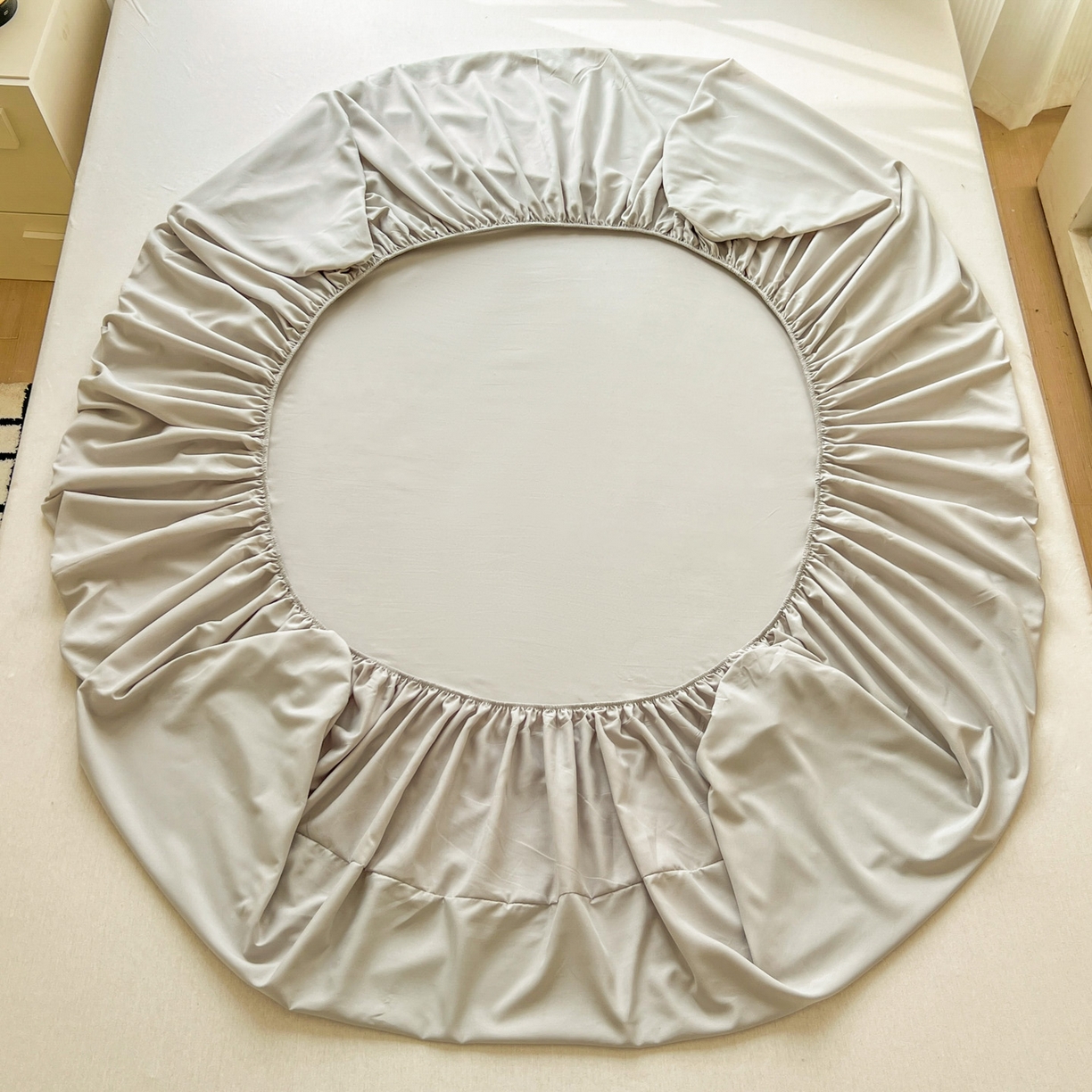 91家纺网 家纺一手货源 找家纺 卡诗兰 2025新款外贸跨境电商亚马逊速卖通单床笠三件套欧美尺寸多多跨境平台TEMU SHEIN 浅灰