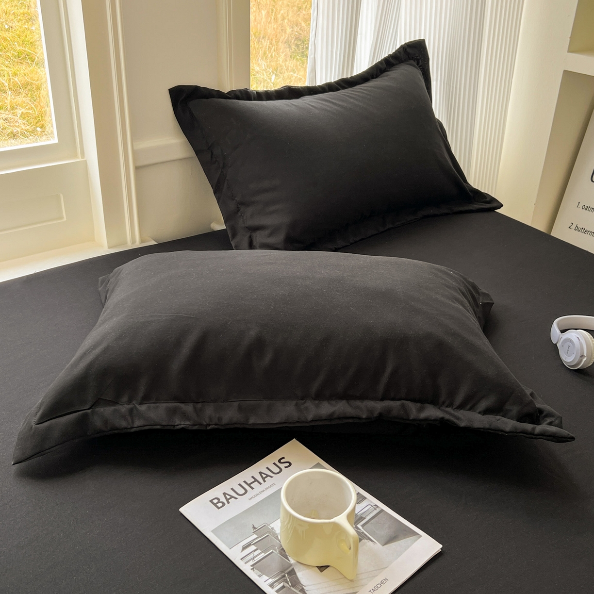 91家纺网 家纺一手货源 找家纺 卡诗兰 2025新款外贸跨境电商亚马逊速卖通单床笠三件套欧美尺寸多多跨境平台TEMU SHEIN 墨黑