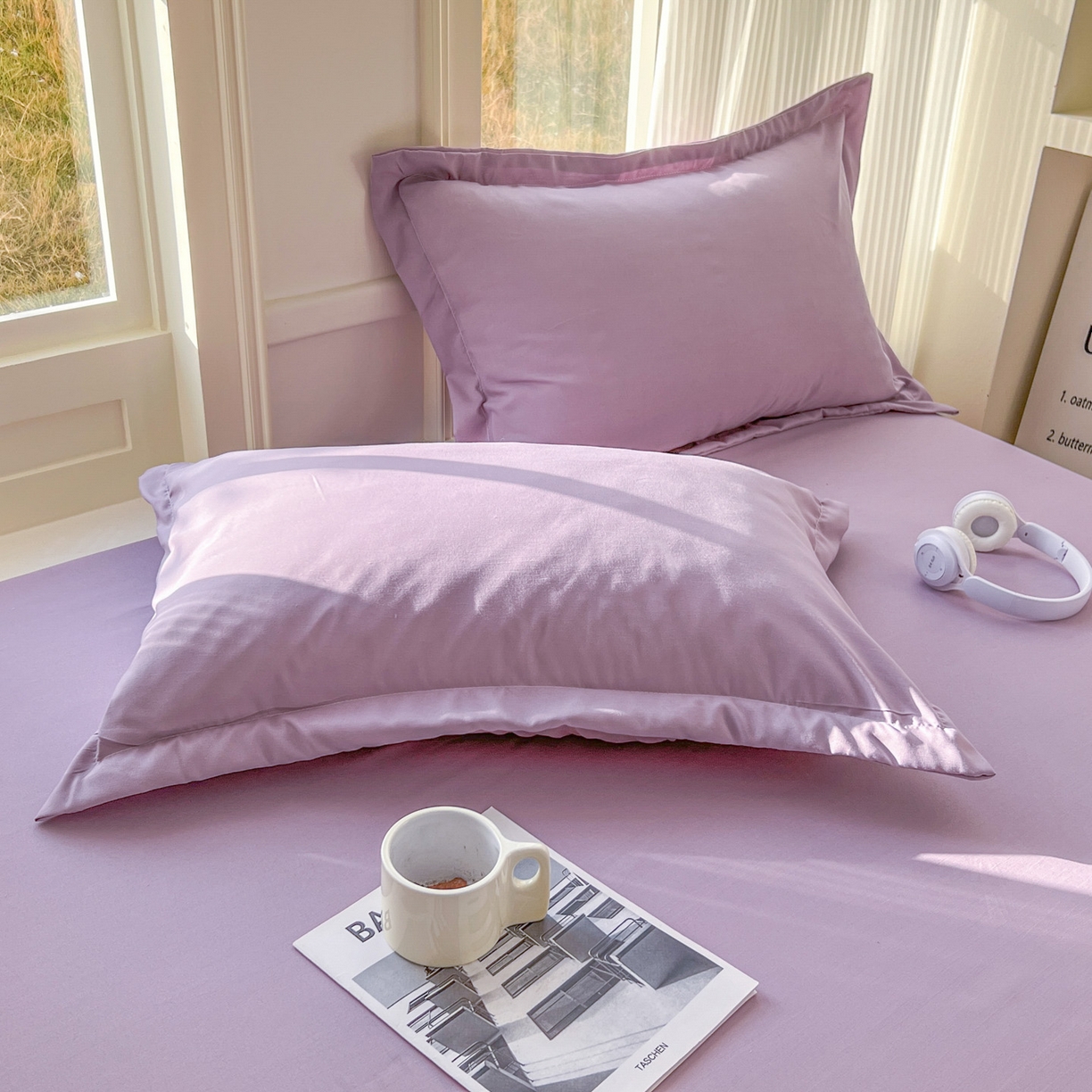 91家纺网 家纺一手货源 找家纺 卡诗兰 2025新款外贸跨境电商亚马逊速卖通单床笠三件套欧美尺寸多多跨境平台TEMU SHEIN 藤紫