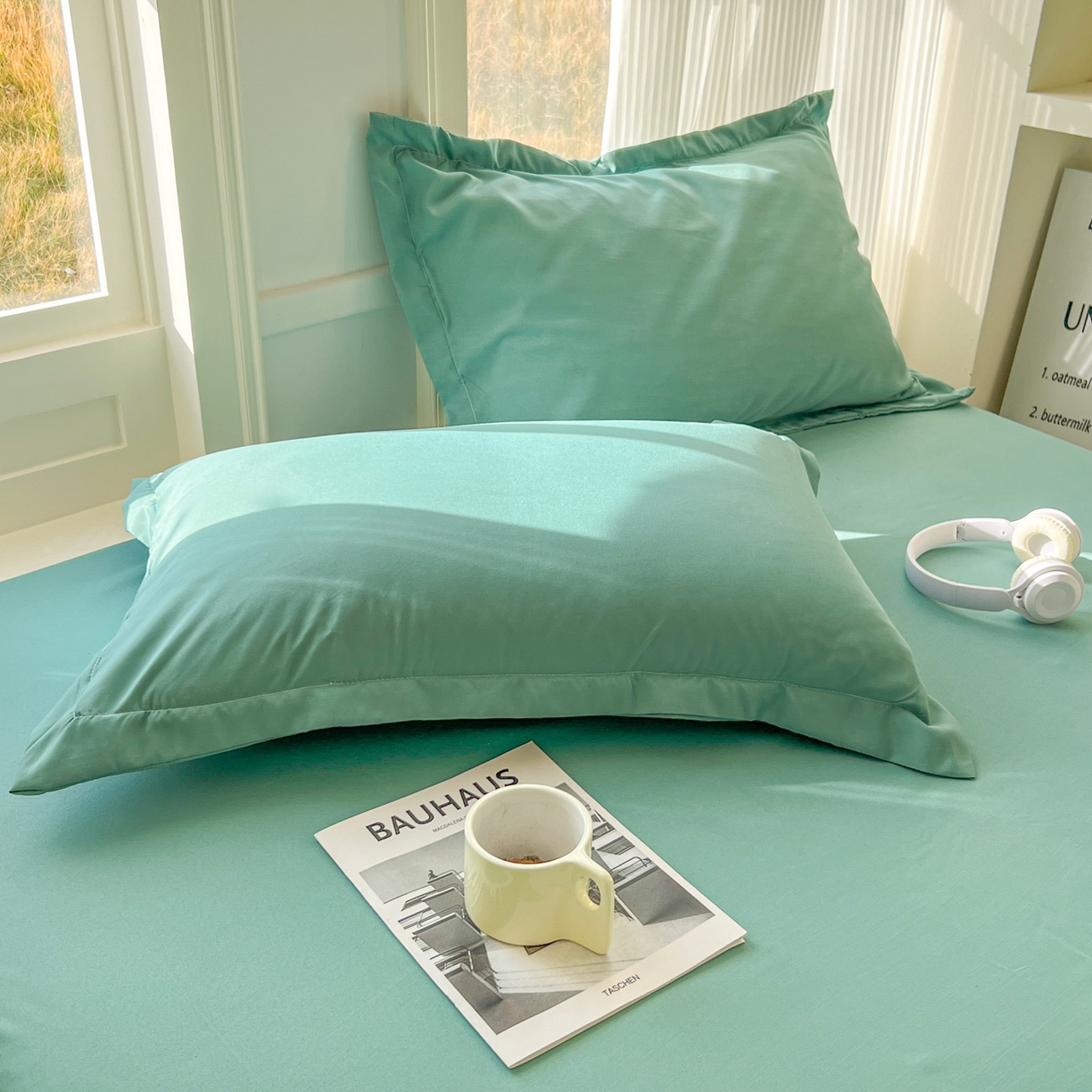 91家纺网 家纺一手货源 找家纺 卡诗兰 2025新款外贸跨境电商亚马逊速卖通单床笠三件套欧美尺寸多多跨境平台TEMU SHEIN 松绿