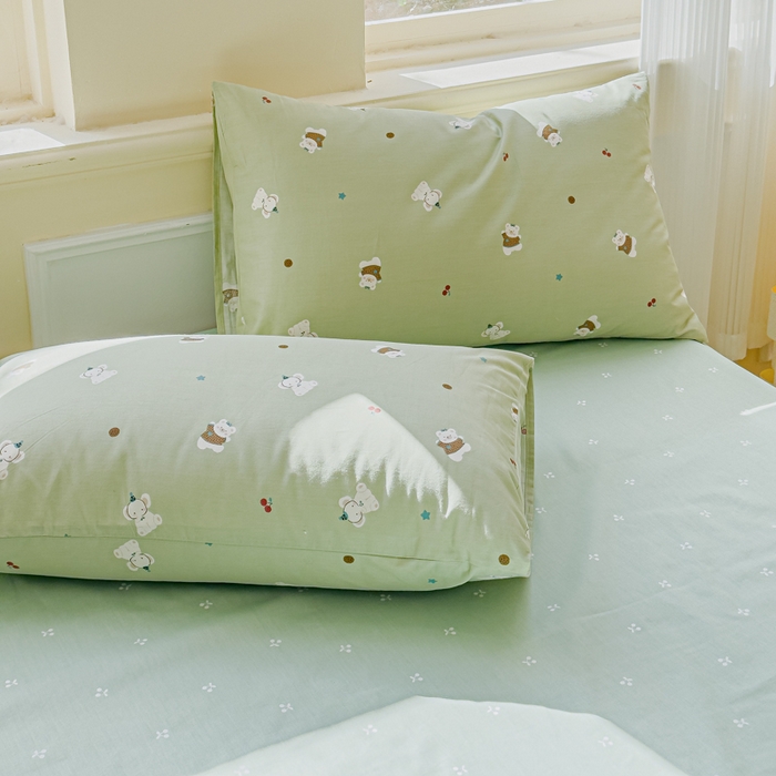 91家纺网 家纺一手货源 找家纺 感遇家纺 2026新款全棉纯棉印花13372四件套 萌小象