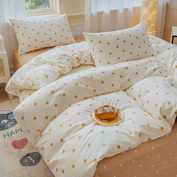 91家纺网 家纺一手货源 找家纺 感遇家纺 2026新款全棉纯棉印花13372四件套 年年有橙