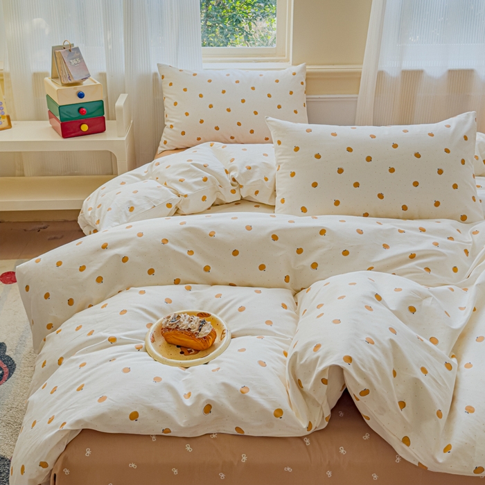 91家纺网 家纺一手货源 找家纺 感遇家纺 2026新款全棉纯棉印花13372四件套 年年有橙