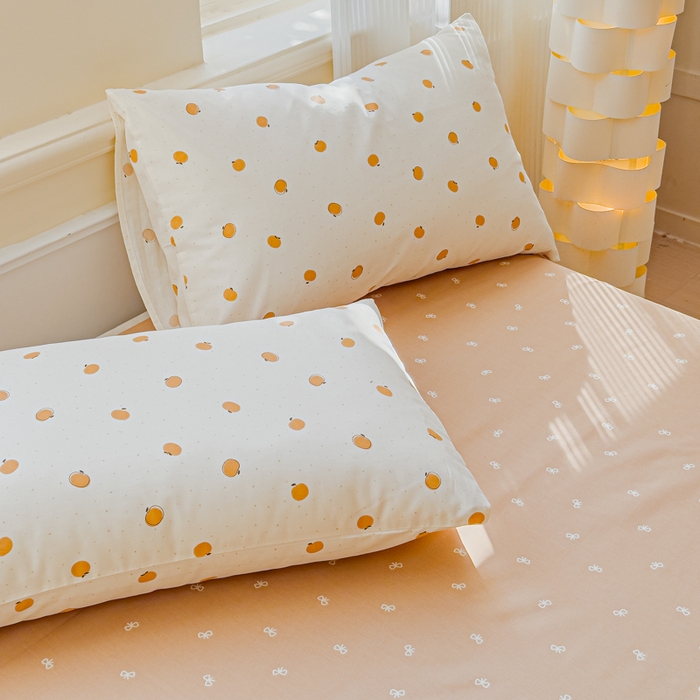 91家纺网 家纺一手货源 找家纺 感遇家纺 2026新款全棉纯棉印花13372四件套 年年有橙