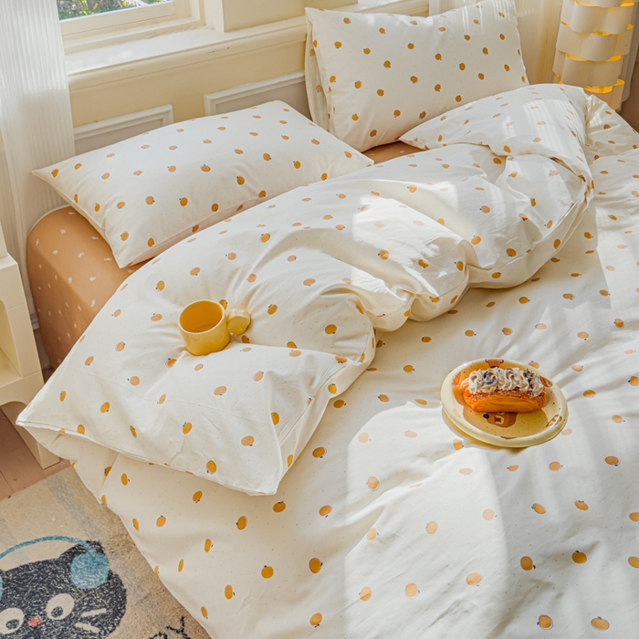 91家纺网 家纺一手货源 找家纺 感遇家纺 2026新款全棉纯棉印花13372四件套 年年有橙