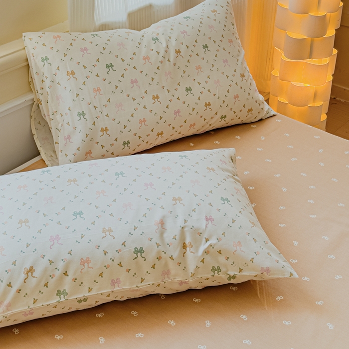 91家纺网 家纺一手货源 找家纺 感遇家纺 2026新款全棉纯棉印花13372四件套 七彩蝴蝶结