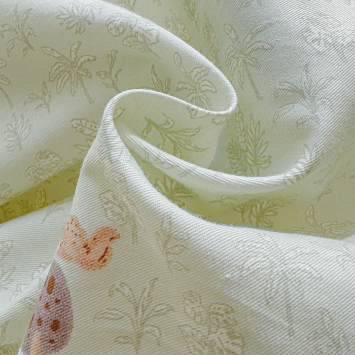 91家纺网 家纺一手货源 找家纺 感遇家纺 2026新款全棉纯棉印花13372四件套 热带雨林-绿