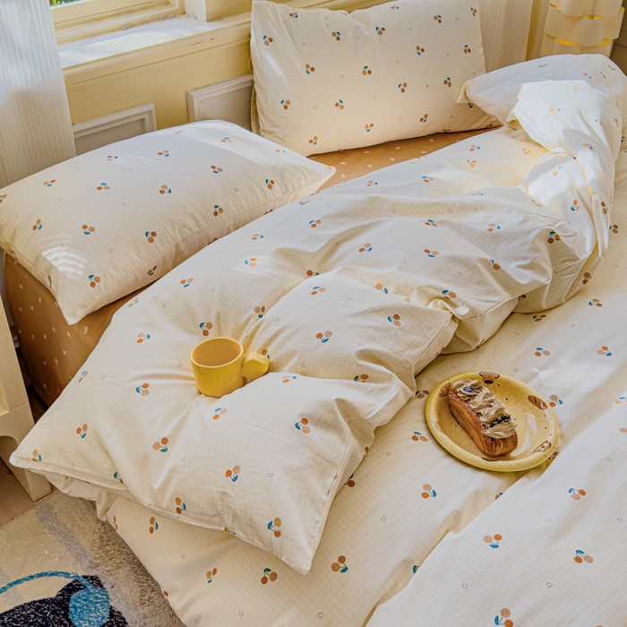 91家纺网 家纺一手货源 找家纺 感遇家纺 2026新款全棉纯棉印花13372四件套 长安荔枝-米