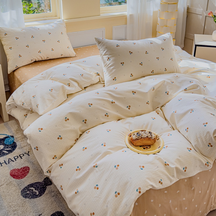 91家纺网 家纺一手货源 找家纺 感遇家纺 2026新款全棉纯棉印花13372四件套 长安荔枝-米