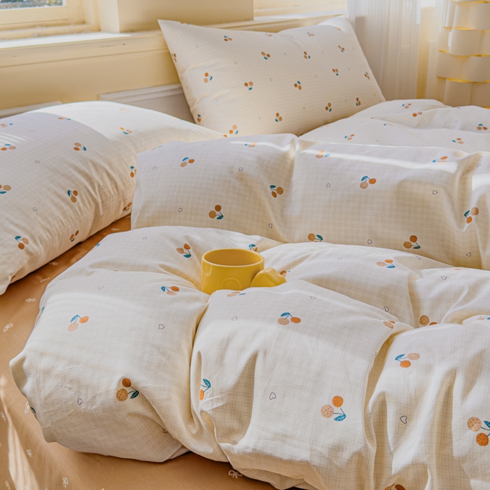 91家纺网 家纺一手货源 找家纺 感遇家纺 2026新款全棉纯棉印花13372四件套 长安荔枝-米