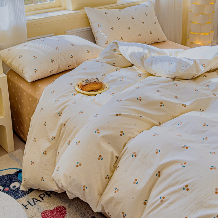 91家纺网 家纺一手货源 找家纺 感遇家纺 2026新款全棉纯棉印花13372四件套 长安荔枝-米