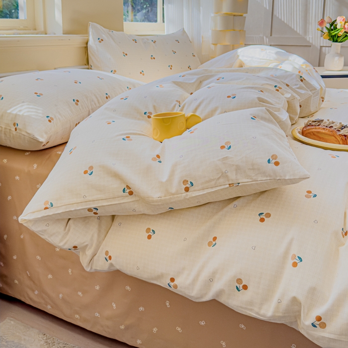 91家纺网 家纺一手货源 找家纺 感遇家纺 2026新款全棉纯棉印花13372四件套 长安荔枝-米