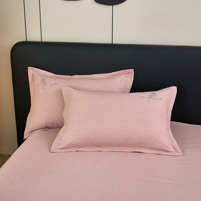 91家纺网 家纺一手货源 找家纺 （总）三沁家居 2025新款全棉磨毛刺绣四件套-玫瑰物语