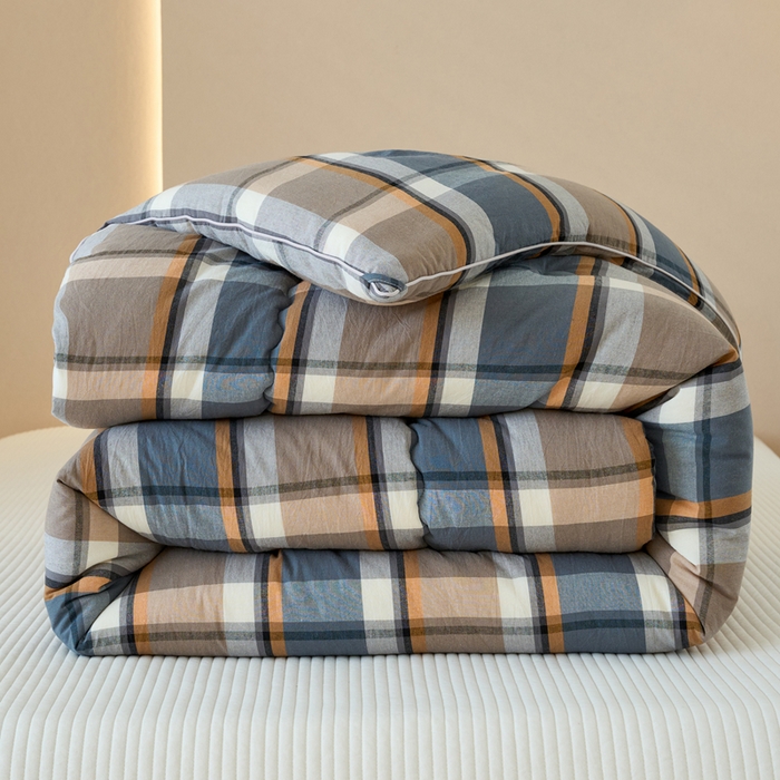 91家纺网 家纺一手货源 找家纺 （总）三沁家居 2025新款全棉色织水洗棉大豆被冬被被子被芯