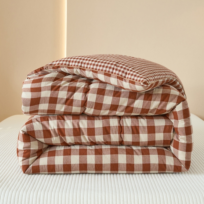 91家纺网 家纺一手货源 找家纺 （总）三沁家居 2025新款全棉色织水洗棉大豆被冬被被子被芯