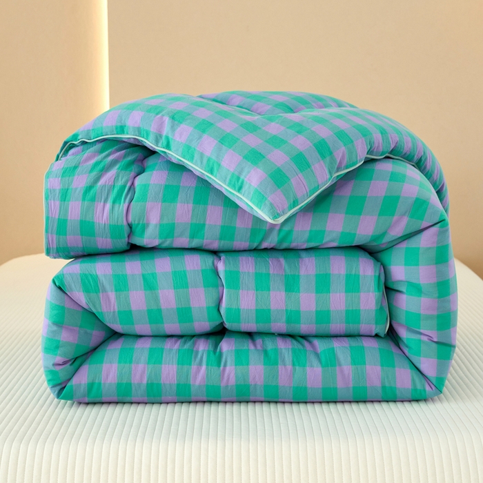 91家纺网 家纺一手货源 找家纺 （总）三沁家居 2025新款全棉色织水洗棉大豆被冬被被子被芯