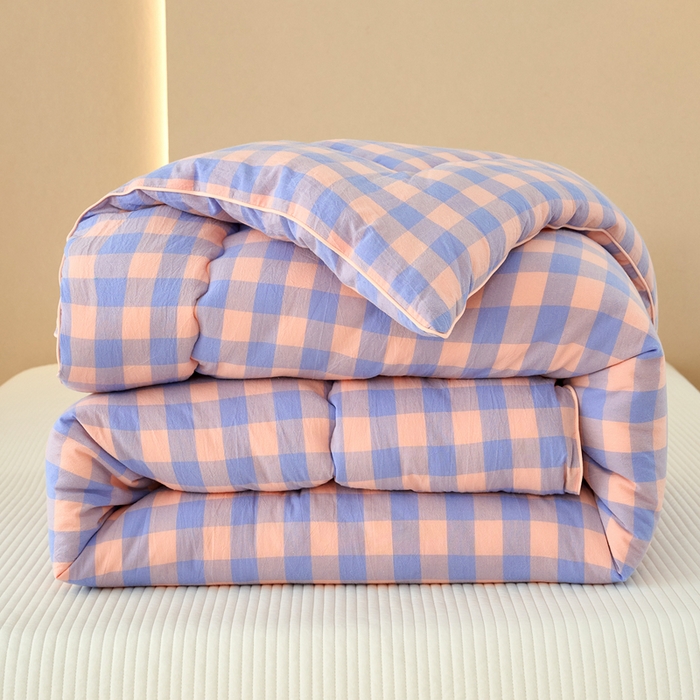 91家纺网 家纺一手货源 找家纺 （总）三沁家居 2025新款全棉色织水洗棉大豆被冬被被子被芯