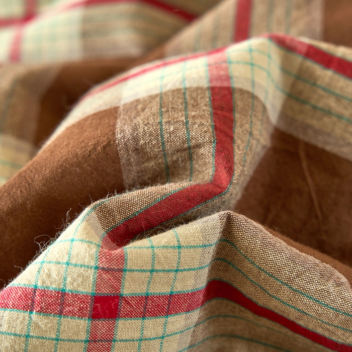 91家纺网 家纺一手货源 找家纺 三沁家居 2025新款全棉色织水洗棉大豆被冬被被子被芯 格调雅韵咖