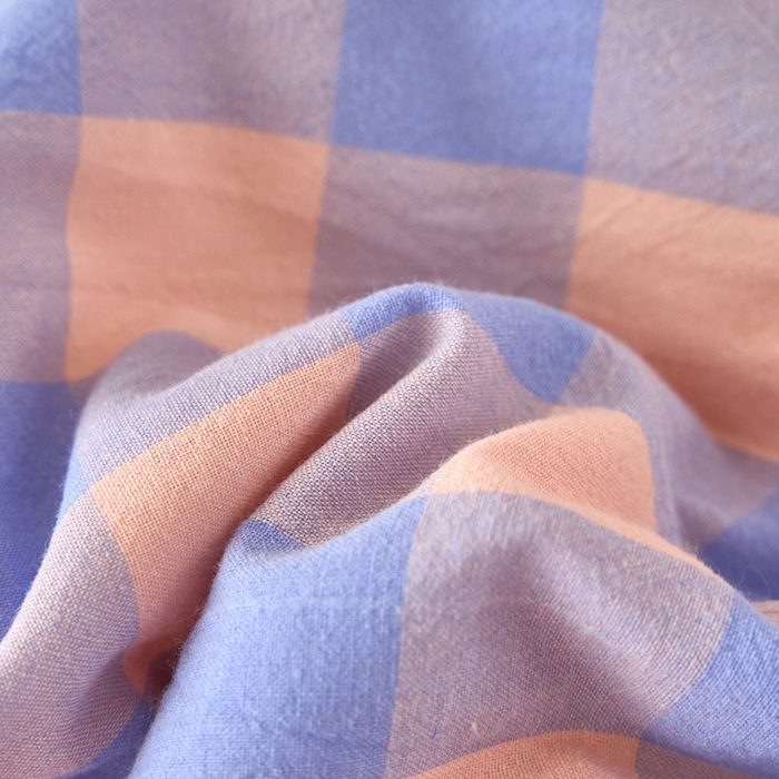 91家纺网 家纺一手货源 找家纺 三沁家居 2025新款全棉色织水洗棉大豆被冬被被子被芯 香芋紫中格