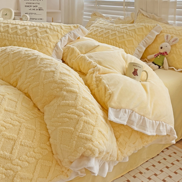 91家纺网 家纺一手货源 找家纺 （总）新款治 愈系高克重加厚塔芙绒牛奶绒四件套三件套