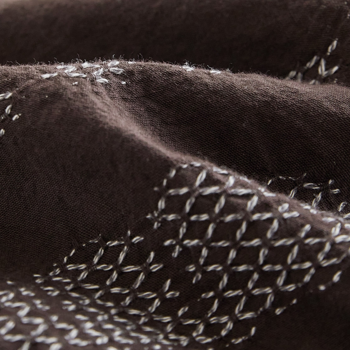 91家纺网 家纺一手货源 找家纺 （总）山舍家居 2025新款全棉纯棉特种彩纱针刺子提花四件套-费尔岛的故事-深巧棕