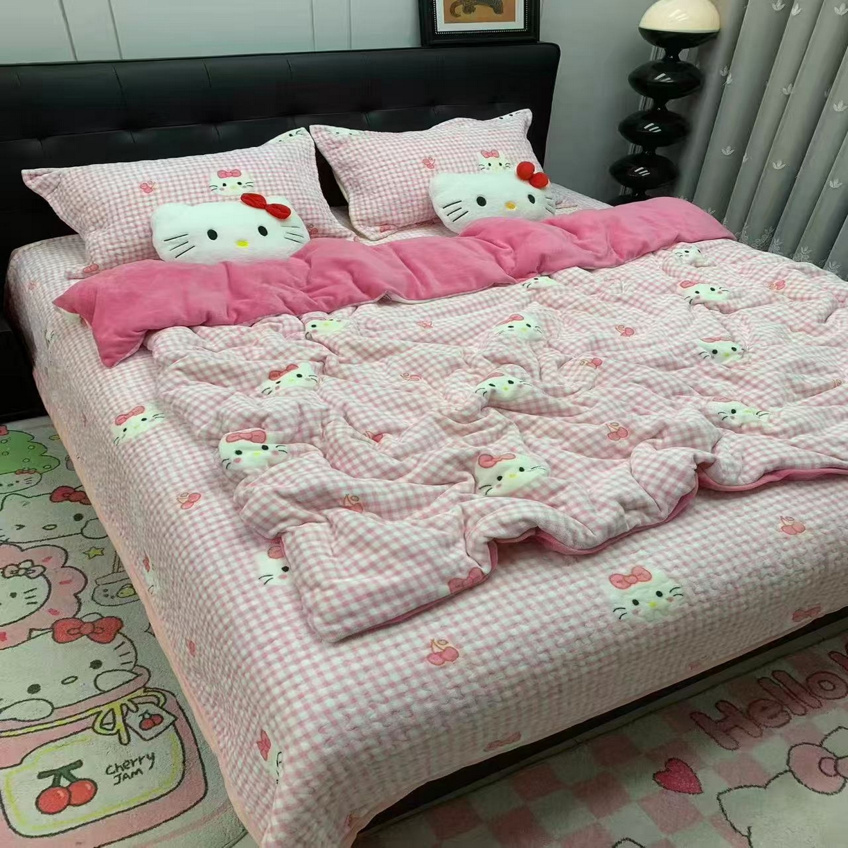 91家纺网 家纺一手货源 找家纺 （总）添越家纺 2025新款简约款牛奶绒床盖四件套