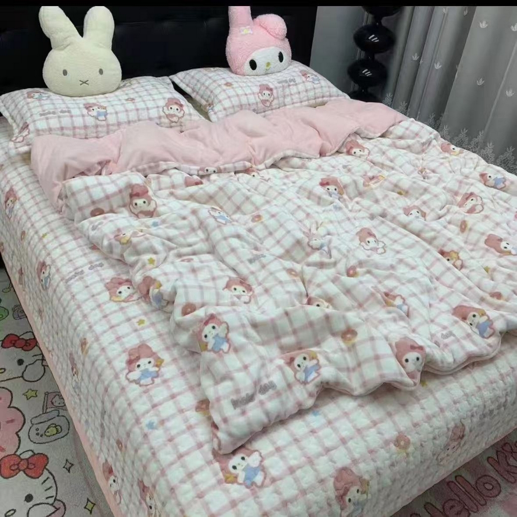 91家纺网 家纺一手货源 找家纺 （总）添越家纺 2025新款简约款牛奶绒床盖四件套