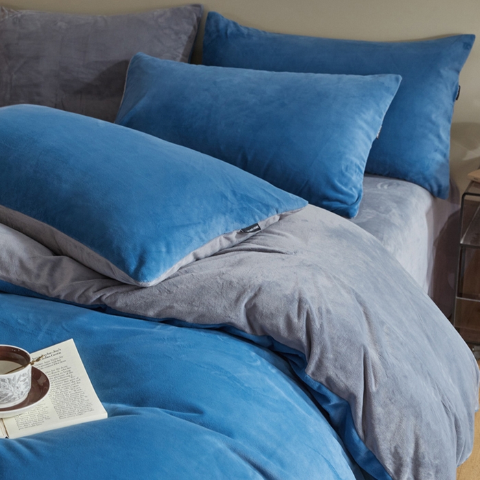 91家纺网 家纺一手货源 找家纺 （总）禧澜庭 2025新款A类婴儿绒纯色德芙绒宝宝绒牛奶绒法莱绒四件套-被套黑标款