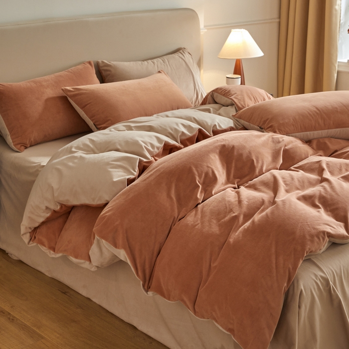 91家纺网 家纺一手货源 找家纺 （总）禧澜庭 2025新款A类婴儿绒纯色德芙绒宝宝绒牛奶绒法莱绒四件套-被套黑标款