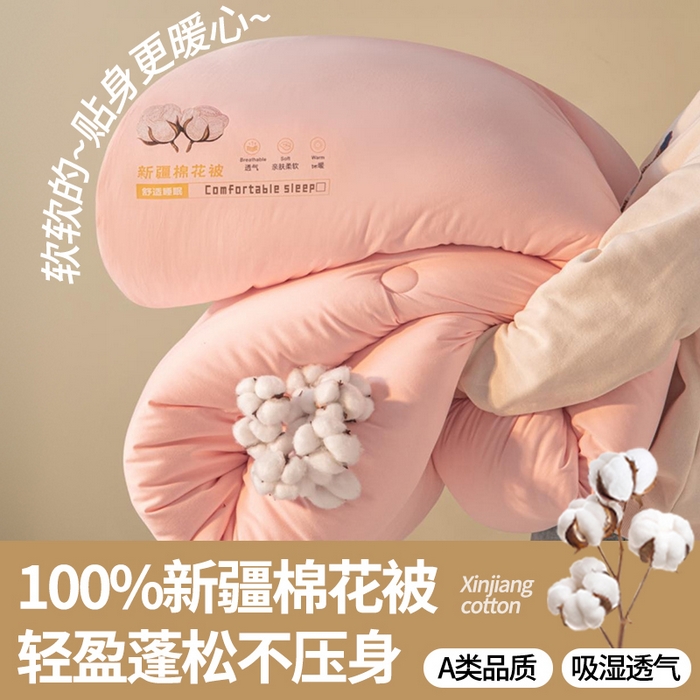 91家纺网 家纺一手货源 找家纺 （总）爱彼家纺 2025冬季新款A类100%新疆棉花被棉絮春秋被冬被被子被芯