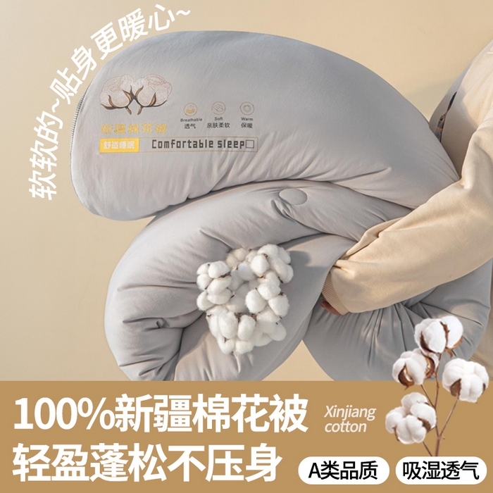 91家纺网 家纺一手货源 找家纺 （总）爱彼家纺 2025冬季新款A类100%新疆棉花被棉絮春秋被冬被被子被芯