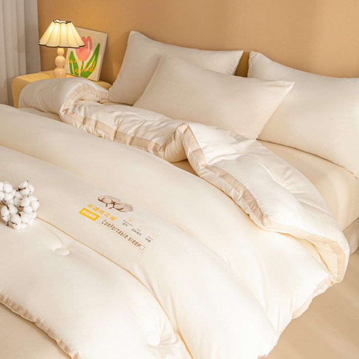 91家纺网 家纺一手货源 找家纺 爱彼家纺 2025冬季新款A类100%新疆棉花被棉絮春秋被冬被被子被芯 新月白-100%棉花被