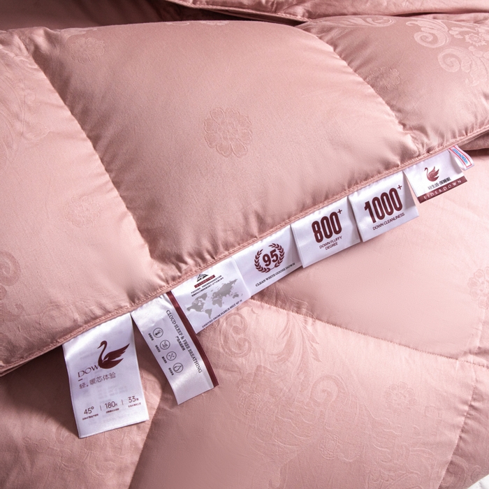 91家纺网 家纺一手货源 找家纺 顺发床垫 2025新款柔赛丝羽毛被提花保暖被被子被芯 立体提花-豆沙