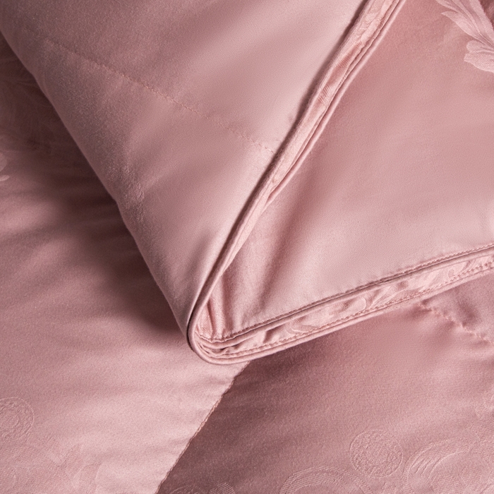 91家纺网 家纺一手货源 找家纺 顺发床垫 2025新款柔赛丝羽毛被提花保暖被被子被芯 立体提花-豆沙