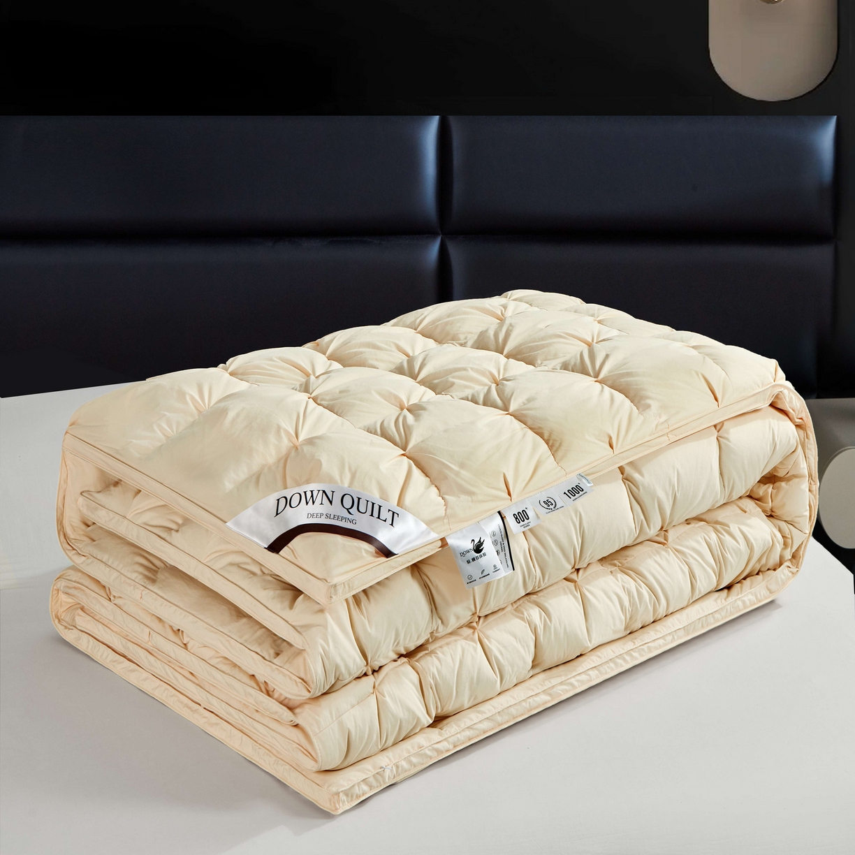 91家纺网 家纺一手货源 找家纺 （总）顺发床垫 2025新款全棉纯棉立体扭花羽毛被加厚被子秋冬春秋被冬被直播供货