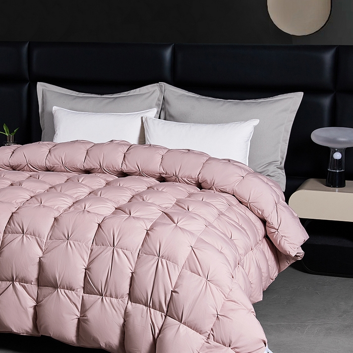 91家纺网 家纺一手货源 找家纺 顺发床垫 2025新款全棉纯棉立体扭花羽毛被加厚被子秋冬春秋被冬被直播供货 立体豆沙