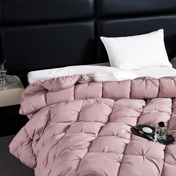 91家纺网 家纺一手货源 找家纺 顺发床垫 2025新款全棉纯棉立体扭花羽毛被加厚被子秋冬春秋被冬被直播供货 立体豆沙