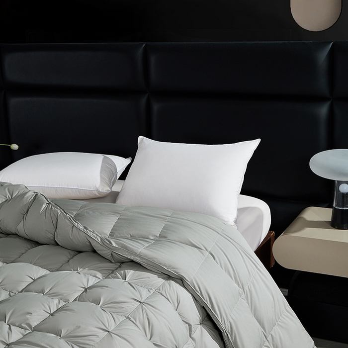 91家纺网 家纺一手货源 找家纺 顺发床垫 2025新款全棉纯棉立体扭花羽毛被加厚被子秋冬春秋被冬被直播供货 立体灰色