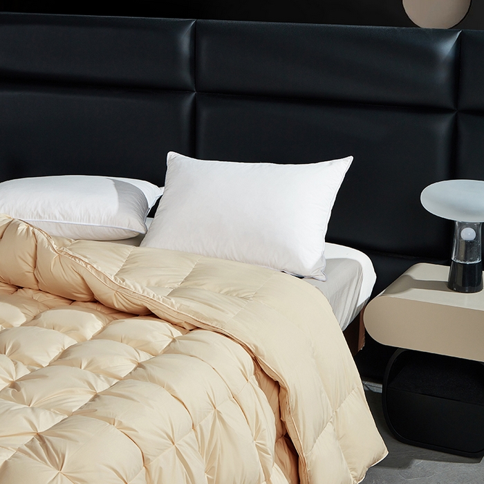 91家纺网 家纺一手货源 找家纺 顺发床垫 2025新款全棉纯棉立体扭花羽毛被加厚被子秋冬春秋被冬被直播供货 立体金色