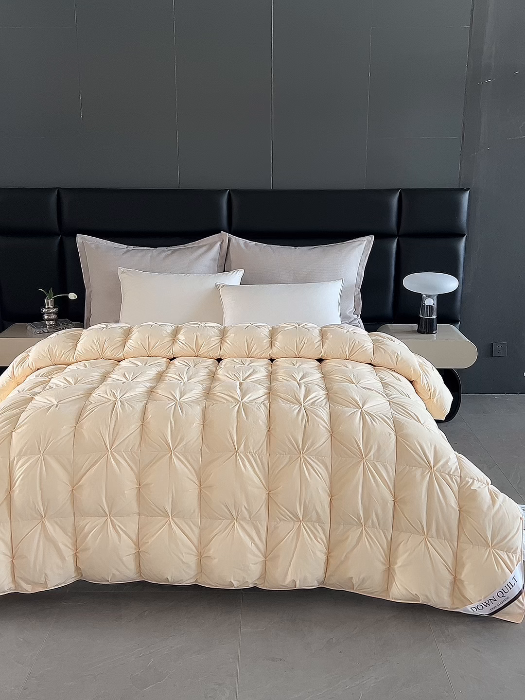 91家纺网 家纺一手货源 找家纺 顺发床垫 2025新款全棉纯棉立体扭花羽毛被加厚被子秋冬春秋被冬被直播供货 立体金色