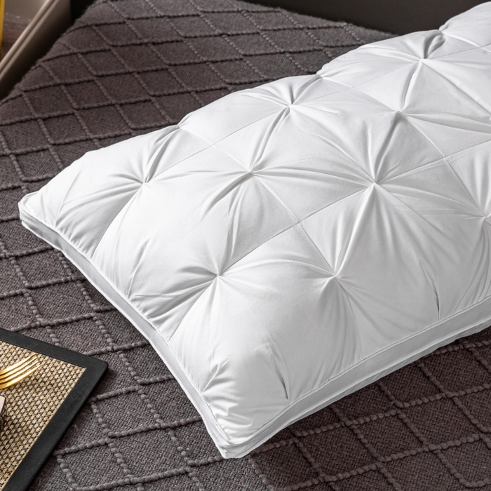 91家纺网 家纺一手货源 找家纺 顺发床垫 2025新款全棉纯棉立体扭花枕头枕芯 白色