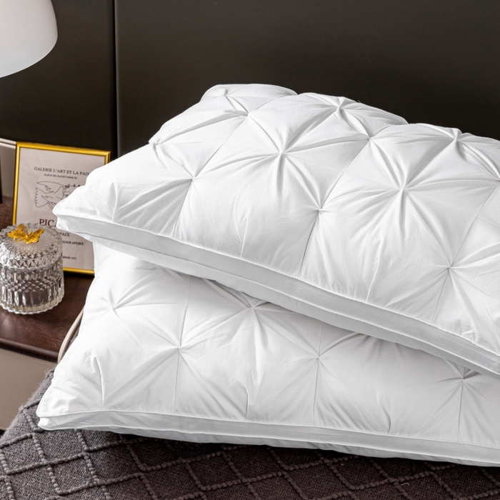 91家纺网 家纺一手货源 找家纺 顺发床垫 2025新款全棉纯棉立体扭花枕头枕芯 白色